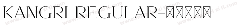 Kangri Regular字体转换